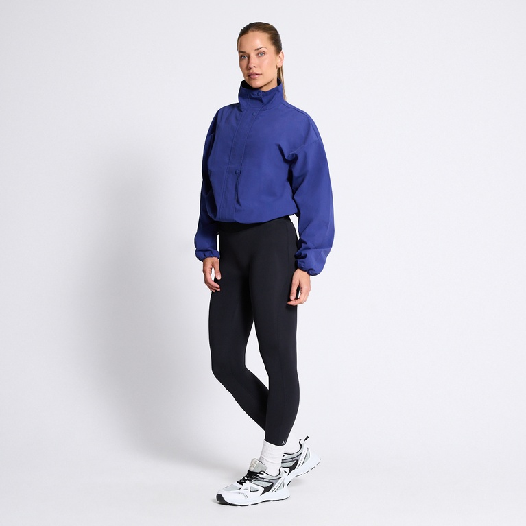 High neck sporty jacket "Windy" Blue